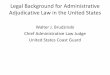 Walter J. Brudzinski Chief Administrative Law …...Legal Background for Administrative Adjudicative Law in the United States Walter J. Brudzinski Chief Administrative Law Judge United