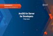 ArcGIS for Server for Developers - Esri...Sneak peek into the future.. •In ArcGIS 10.3.1 for Server there will be a new addition to the extensions family: Server Object Interceptors