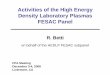 Activities of the High Energy Density Laboratory Plasmas FESAC Panel · 2008-12-09 · Activities of the High Energy Density Laboratory Plasmas FESAC Panel R. Betti FPA Meeting. December