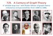7/8. A Century of Graph Theory · 2017-07-23 · 7/8. A Century of Graph Theory A whistle-stop tour with Robin Wilson of graph theory milestones and personalities from 1890 to 1990,