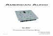 Q-D5 · Congratulations and thank you for purchasing the American Audio® Q-D5™ mixer. This mixer is a rep-resentation of American Audio’s continuing commitment to produce the