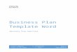 Business Plan Template Word · Web viewBusiness Plan Template Word [Business Plan Subtitle] Table of Contents Executive Summary2 Highlights Objectives Mission Statement Keys to Success