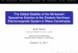 The Global Stability of the Minkowski Spacetime Solution ...math.mit.edu/~jspeck/Slides/Stability of Einstein... · The Global Stability of the Minkowski Spacetime Solution to the