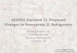 ASHRAE to Incorporate 2L Refrigerantstc0301.ashraetcs.org/documents/presentations... · 1. ASHRAE Standard 15: Proposed Changes to Incorporate 2L Refrigerants 2. ISO 5149, IEC 60335‐2‐40: