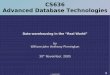 CS636 Advanced Database Technologiessattler/teaching/Bills-CS636.pdf · 2005-12-01 · Introduction Data-warehousing is non-trivial Organisations are not providing their employees