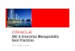 RAC & Enterprise Manageability Best Practices14 Warm Cluster (Active-Active) zReal Application Clusters (RAC) z항상모든노드가기동하고있기 때문에특정노드에서장애가발
