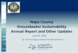 Napa County Groundwater Sustainability Annual …...Salt Water Intrusion – Lowlands and NV Subbasins • DWR cites USGS (1995), which references DWR (1975) – DWR (1975) refers
