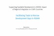 Facilitating Trade to Narrow Development Gaps in ASEAN · 2016-06-24 · OECD Trade Facilitation Indicators To help governments improve their border procedures, reduce trade costs,