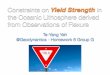 Constraints on Yield Strength in the Oceanic Lithosphere derived … · 2016-11-28 · Plate bending vs. yielding strength envelope (+) stress - tensional (-) stress - compressional