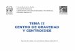TEMA II CENTRO DE GRAVEDAD Y CENTROIDES• Centroides de áreas planas compuestas. • Teorema de Pappus-Guldinus . • Estudiar el concepto de gravedad, centro de masa y centroides