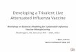 Developing a Trivalent Live Attenuated Influenza Vaccine · Background Experience During the 2009-2010 H1N1 pandemic SIIL developed a monovalent live attenuated influenza vaccine
