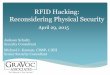 RFID Hacking: Reconsidering Physical Security · RFID Hacking: Reconsidering Physical Security Michael J. Kannan, CISSP, C|EH Senior Security Consultant April 29, 2015 Jackson Schultz