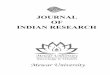 JOURNAL OF INDIAN RESEARCH - Mewar Universitymujournal.mewaruniversity.org/JIR 3-2/JIR3-2.pdf · Journal of Indian Research Vol.3, No.2, April-June, 2015 2 For most Indian political