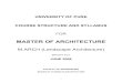 MASTER OF ARCHITECTURE. M.Arch. Landscape... · SYLLABUS OF MASTER’S DEGREE IN ARCHITECTURE M. ARCH. (Landscape Architecture) ... philosophy by taking inspirations from the Indian