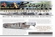 Horse Trailers with Living Quarters - RVUSA.com · Horse Trailers with Living Quarters BISON has a model and a size that will perfectly fit your family’s needs and budget. Our Trail