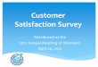 Customer Satisfaction Survey - Community Water Companycommunitywater.com/wp-content/uploads/2012/08/... · Customer Satisfaction Survey Face-to-Face Public Forums – Green Valley