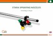 STARA SPRAYING NOZZLES nozzles Pressure (BAR) Flow rate (l/min) l/ha 50 cm of spacing between nozzles