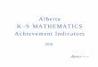 Alberta K–9 MATHEMATICS Achievement Indicators...The Alberta K–9 Mathematics Achievement Indicators has been derived from The Common Curriculum Framework for K–9 Mathematics: