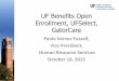 UF Benefits Open Enrollment, UFSelect, GatorCarefora.aa.ufl.edu/docs/78/2012-2013/Faculty Senate October 2012.pdfPeopleFirst Benefits (State of Florida) UFSelect Voluntary Benefits