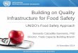 Building on Quality Infrastructure for Food Safety · Building on Quality Infrastructure for Food Safety UNIDO’s Food Safety Approach Bernardo Calzadilla-Sarmiento, PhD Director,