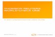 THOMSON REUTERS WORLD-CHECK ONE...World-Check One is a single platform relationship risk management tool for customer on-boarding, identification and due diligence. It is currently