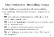 Cholinoceptor -Blocking Drugs · 2019-10-22 · Cholinoceptor -Blocking Drugs Drugs that block muscarinic cholinoceptors. Five subtypes of muscarinic receptor, all present in CNS