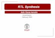 João Canas Ferreirajcf/ensino/disciplinas/mieec/pcvlsi/2017-18/... · VLSI Síntese RTL 2 Contents Includes figures from: Douglas J. Smith, HDL Chip Design Synopsys, Design Compiler