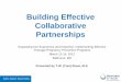 Building Effective Collaborative Partnerships ... Building Effective Collaborative Partnerships Expanding Our Experience and Expertise: Implementing Effective Teenage Pregnancy Prevention