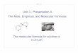 Unit 3 - Presentation A The Mole, Empirical, and Molecular ...content.njctl.org/courses/science/ap-chemistry/mole...The Mole, Empirical, and Molecular Formulas The molecular formula