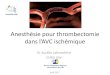 Anesthésie pour thrombectomie dans l’AVC ischémique pour thrombe… · - GOLIATH (General or Local Anesthesia in Intra Arterial Therapy) A single-center randomized trial CS fentanyl+/-