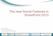 The new Social Features in SharePoint 2013 - the new soci… · The new Social Features in SharePoint 2013 Thierry Gasser Microsoft Suisse GmbH Technical Specialist Collaboration