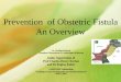 Prevention of Obstetric Fistula An Overview...Prevention of Obstetric Fistula An Overview Dr. Mahliqa Maqsud Consultant Obstetrician & Gynaecologist (Pakistan) Under Supervision of