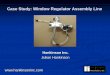 Case Study: Window Regulator Assembly Line · 2016-02-03 · Case Study: Window Regulator Assembly Line Hankinson Inc. Julian Hankinson