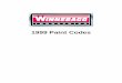 1999 Paint Codes - RialtaInfo1999 Paint Codes . How To Use This Guide . From the Table of Contents, identify the vehicle model and scroll to the appropriate page. Each illustration