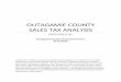 OUTAGAMIE COUNTY SALES TAX ANALYSIS · SALES TAX ANALYSIS PREPARED BY Outagamie County Financial Services 4/11/2019 In December of 2018, a request was made by the Outagamie County