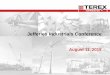 Jefferies Industrials Conference€¦ · Terex shareholders receive 0.80 Konecranes shares for each existing share €1.4bn / $1.5bn share buyback plan intended to be executed within