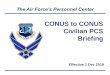 CONUS to CONUS Civilian PCS Briefing to CONUS.pdf · PDF file CONUS to CONUS Civilian PCS Briefing Effective 1 Dec 2019. Agile, Innovative, and ResponsiveFueling the Fight! 2 Agenda