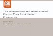 The Fermentation and Distillation of Whey for …...2017/04/01  · Basic Economic Analysis for a Premium Whey Vodka • Annual whey production: 1,000,000 gallons/year • Whey fermentation