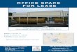 OFFICE SPACE FOR LEASE€¦ · OFFICE SPACE FOR LEASE For more information, contact: The Bywater Company Bill Bywater, CCIM 105 E Robinson Suite 200 407-206-5736 Orlando, Fl. 32801