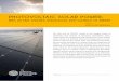 PHOTOVOLTAIC SOLAR POWER - Nicolas Hulot€¦ · Photovoltaic solar power: a clearly sustainable energy from the economic and environmental viewpoints. The competitiveness of photovoltaic