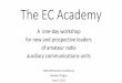 The EC Academy - Sea-Pac€¦ · The EC Academy A one-day workshop for new and prospective leaders of amateur radio auxiliary communications units ARRL NW Division Conference Seaside,
