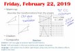 Friday, February 22, 2019braunpaliszewski.weebly.com/uploads/2/4/4/8/24486951/12dilations.… · Friday, February 22, 2019 •Warm-up •Dilation •Composite Describe the transformations