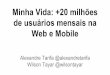 Web e Mobile de usuários mensais na Minha Vida: +20 milhõesqconrio.com/rio2015/system/files/presentation... · 800k kg perdidos Startup em São Carlos 100% orgânico. Julho 2014
