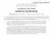 PHYSICAL SETTING EARTH SCIENCE - Regents …...PHYSICAL SETTING EARTH SCIENCE Large-Type Edition Use your knowledge of Earth science to answer all questions in this examination. Before