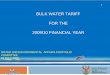BULK WATER TARIFF FOR THE 2009/10 FINANCIAL YEARpmg-assets.s3-website-eu-west-1.amazonaws.com/docs/... · bulk water tariff. for the. 2009/10 financial year. 01 july 2009. 1. water
