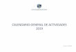 CALENDARIO GENERAL DE ACTIVIDADES 2019webpe.colegiomayor.cl/wp-content/uploads/Calendario... · 2019-01-23 · CALENDARIO GENERAL DE ACTIVIDADES 2019 Versión: 21012019. Horarios