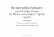 The many pitfalls of polysemy - UMCSphavi.umcs.pl/at/attachments/2015/0424/074126-yls... · Cognitive linguistic theory (and implications for the method) •Usage-based model (Langacker