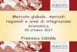 Mercato globale, mercati regionali e aree di integrazione ... · Mercato globale, mercati regionali e aree di integrazione economica 25 ottobre 2017 Francesca Cabiddu Marketing Internazionale