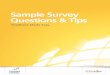 Sample Survey Questions & Tips - Constant Contact...Sample Survey uestions & Tips 9 Customer/Client Satisfaction/continued Questions to Ask Suggested Question Type Additional Suggestions
