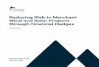 Reducing Risk in Merchant Wind and Solar Projects through ... · Reducing Risk in Merchant Wind and Solar Projects through Financial Hedges 2 The third area to determine project structure